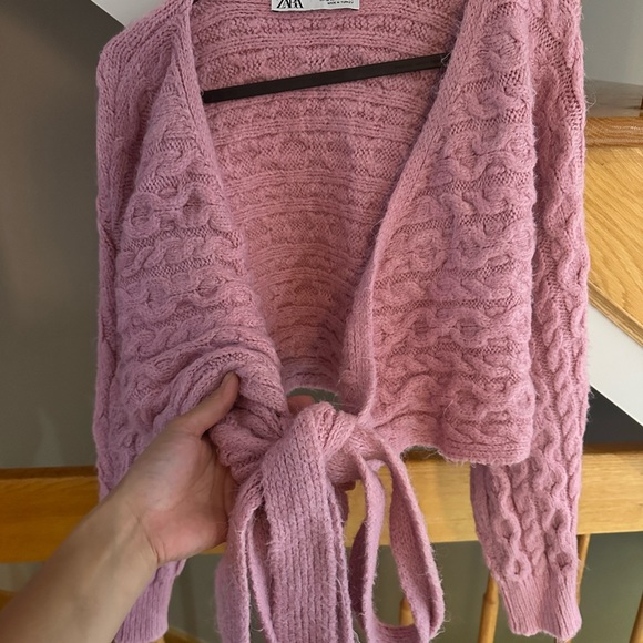 Zara Knit Wrap Sweater - Picture 6 of 9